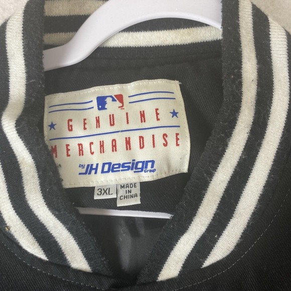 Vintage JH Design Cincinnati Reds  MLB Heavy Cotton Twill Jacket 3XL EUC BLACK - Picture 6 of 16